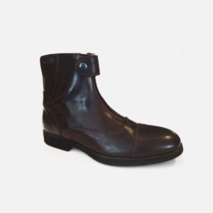 STIVALETTO ITALIANO IN PELLE DI VITELLO CON BOTTONE