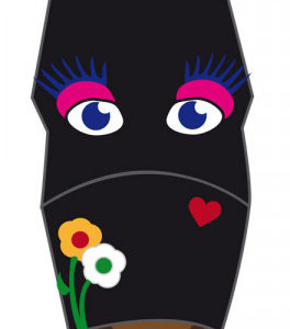 ANTI-FLY MASK WITH DRAWING